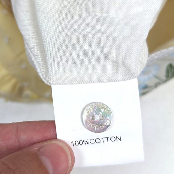 Dondolo Bubble Romper Yellow Buttercup Swiss Dot Girls Sz 2 Lace Preppy Boutique - Picture 6 of 6